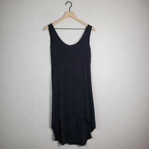 Copper Key Black Rayon Tunic Dress Top Small